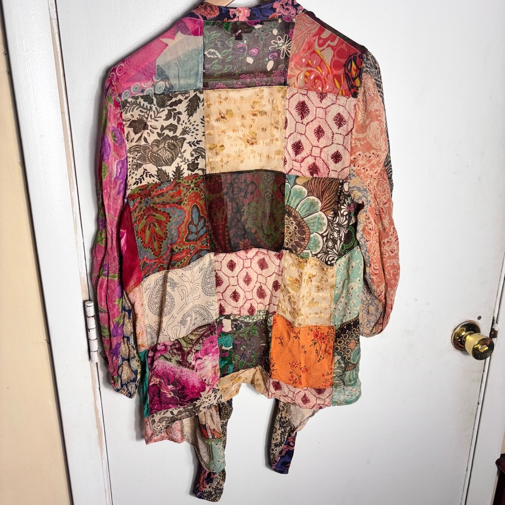 Young Threads Floral Patchwork Waterfall Open Fro… - image 3